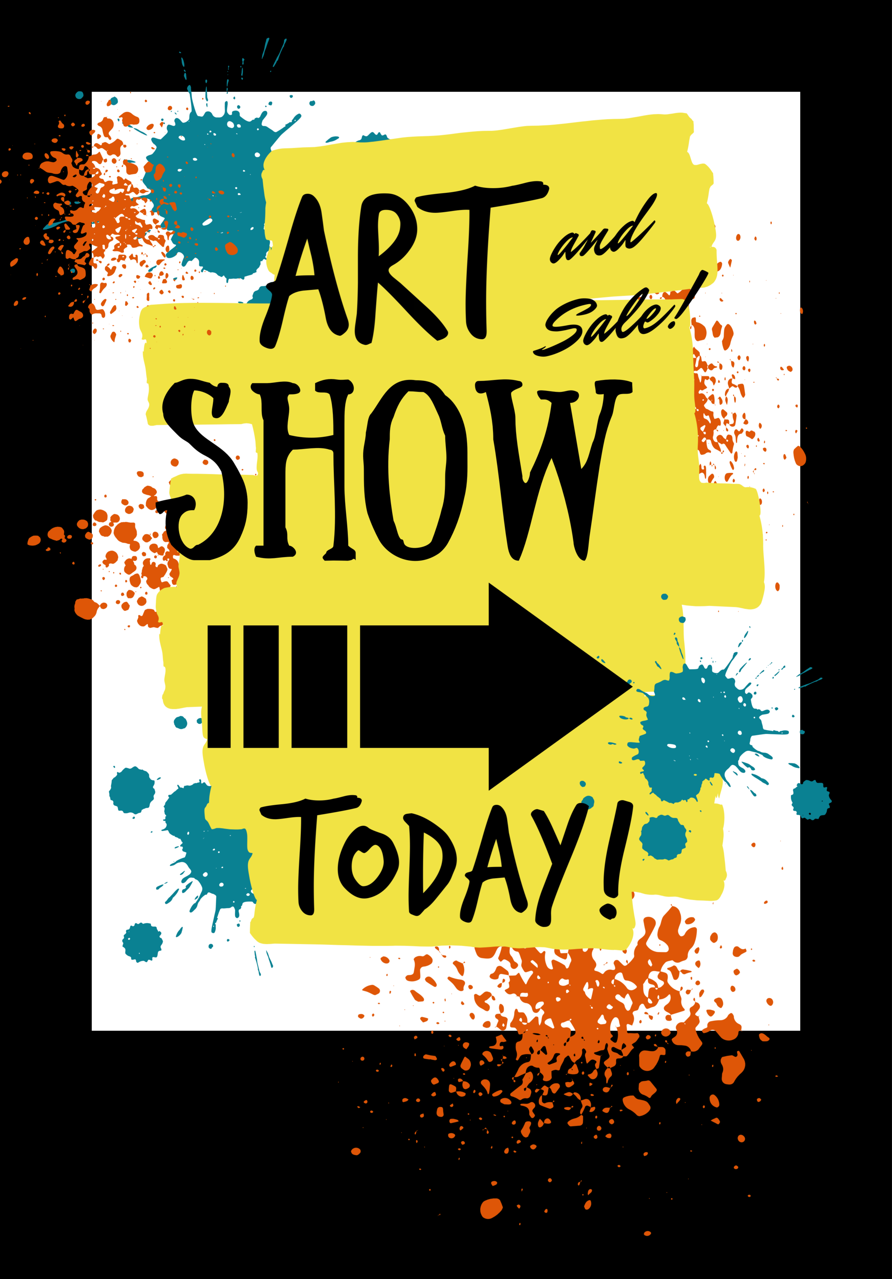 Art Fair Signs Folk Art HAND PAINTED ADVERTISING SIGN GOLD SILVER